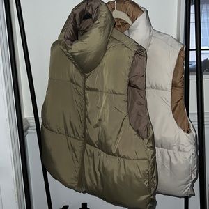 Réversible cropped puffer jacket